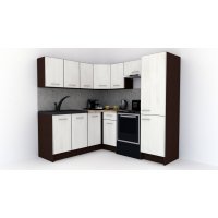 Bucatarie de Colt GENA NEW 8 ST. 180-210, Fara Corp de Cuptor, Wenge / Decor 8508